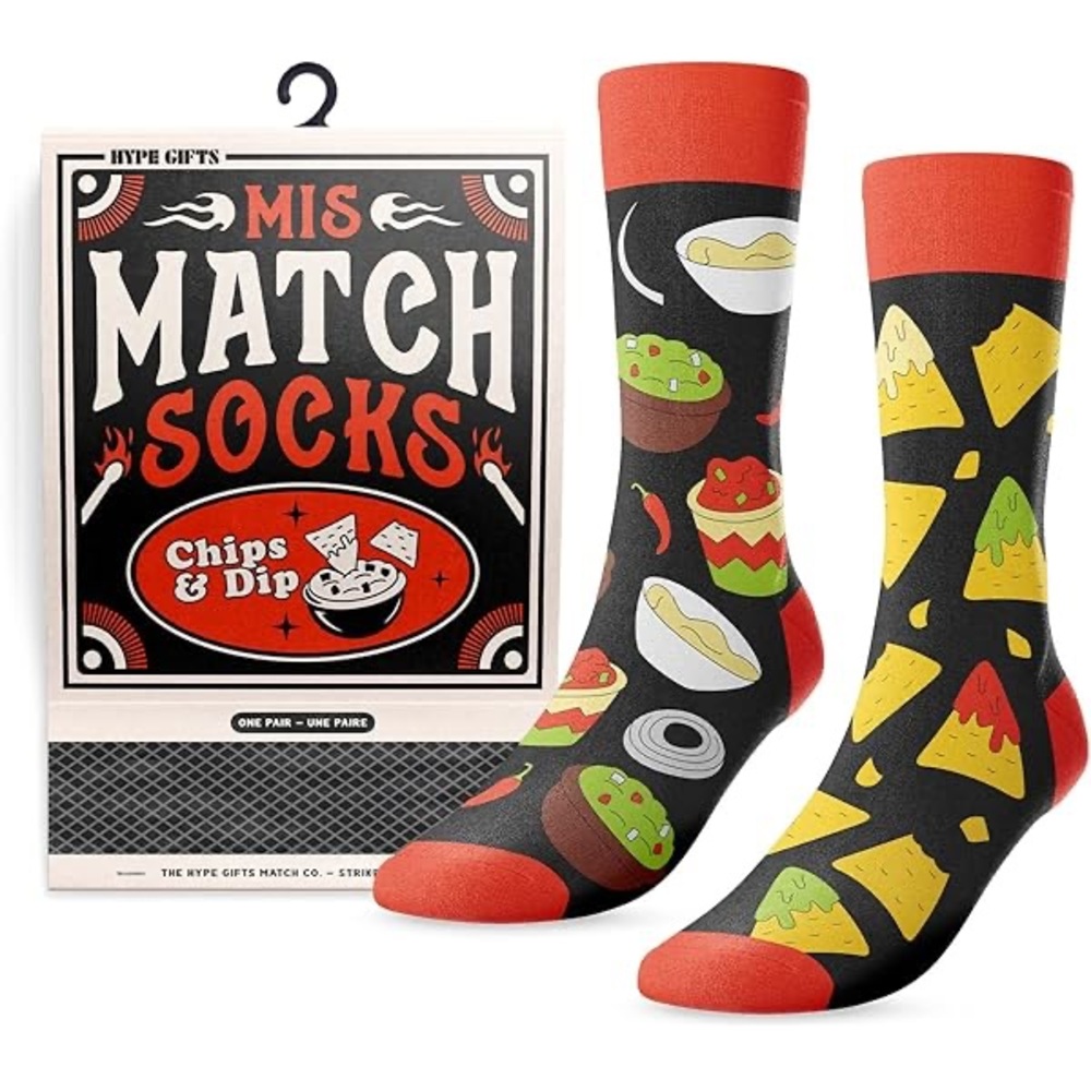 NWT Main & Local Chips & Dip Mismatched Novelty Socks